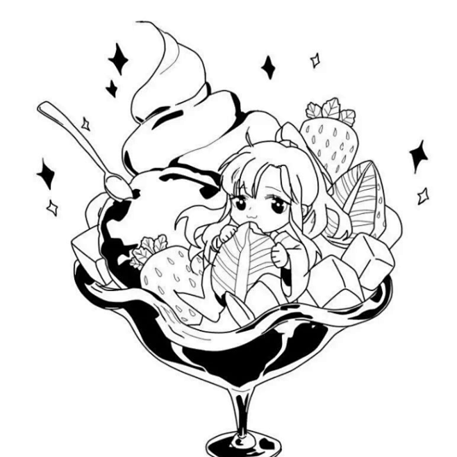 一组动漫线稿临摹素材简单易懂适合初学者