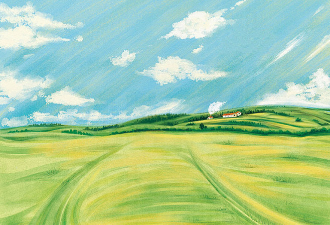 守望麦田插画配色