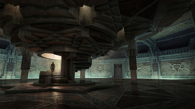 暗影岛原福光岛光明神殿大殿的墙壁和地板上刻着哨位们的祷文