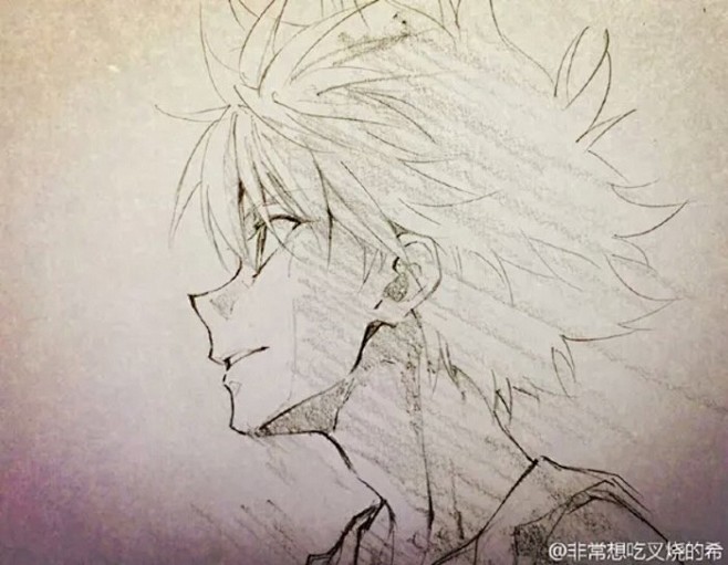 画师梁博雅全职猎人手绘hunterxhunter奇犽
