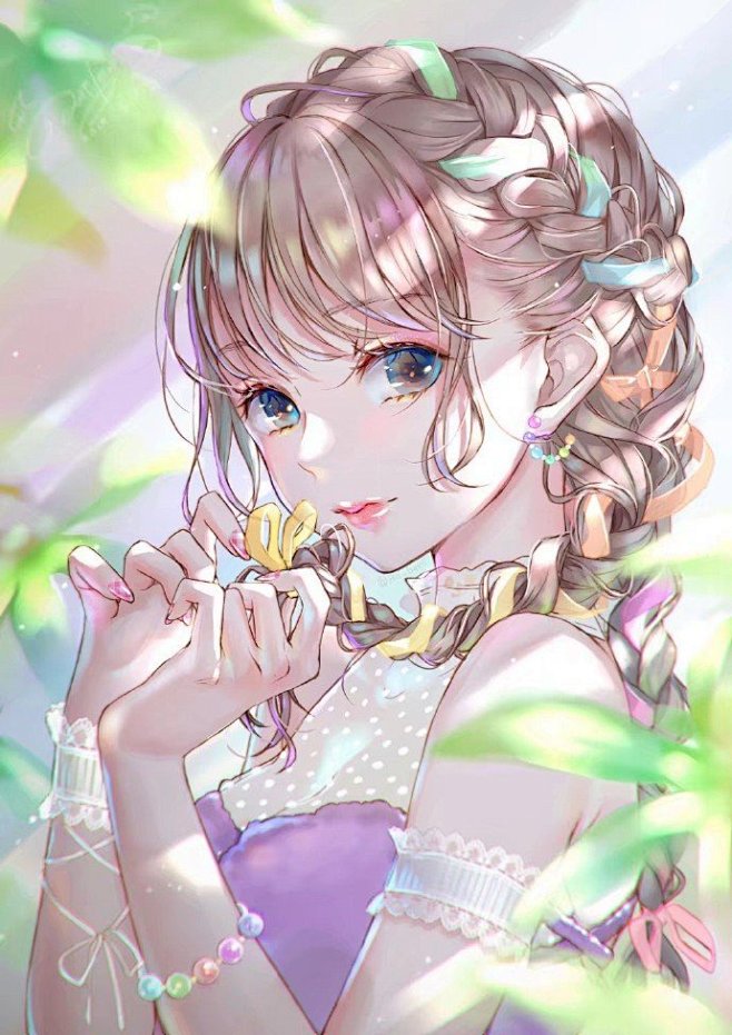 二次元漫画夏日美少女好好看鸭