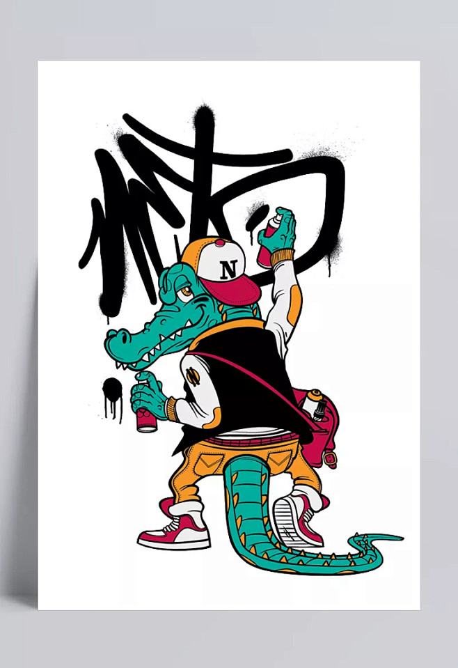美漫,美式漫画,涂鸦,街头涂鸦,暗黑系,嘻哈,潮流,潮牌,卡通,q版,插画