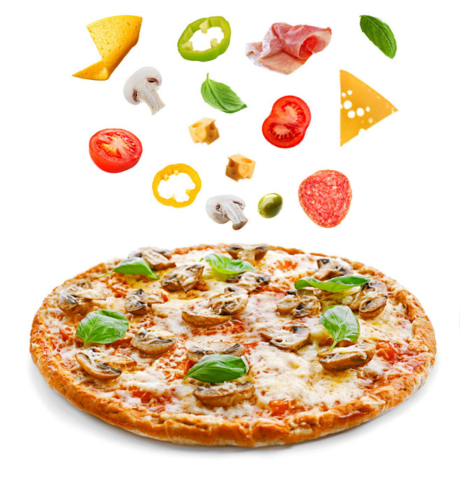 蔬菜烤披萨图片素材