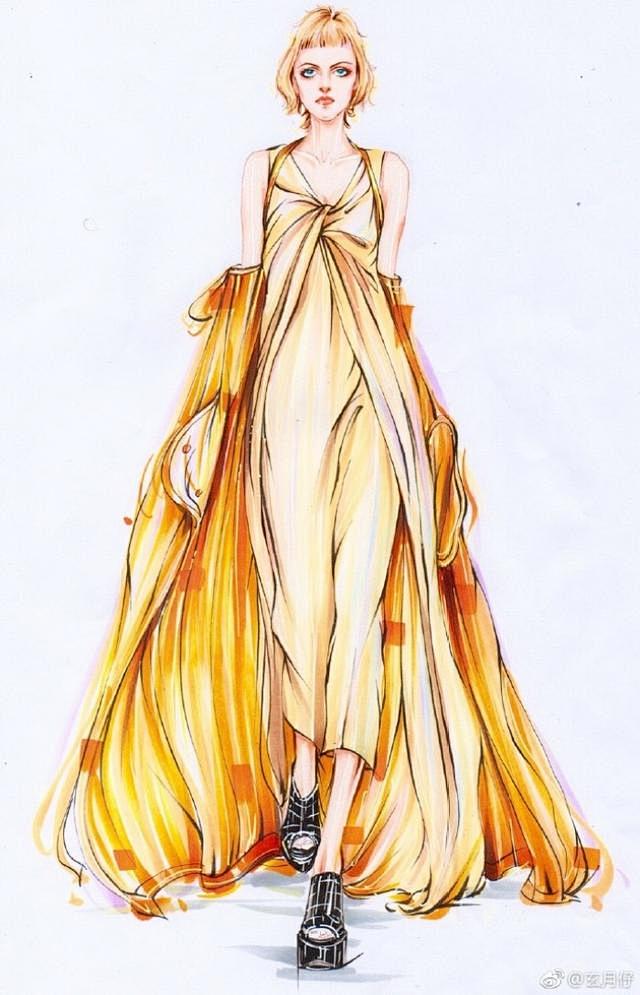 彩铅服装设计可有你喜欢的范儿