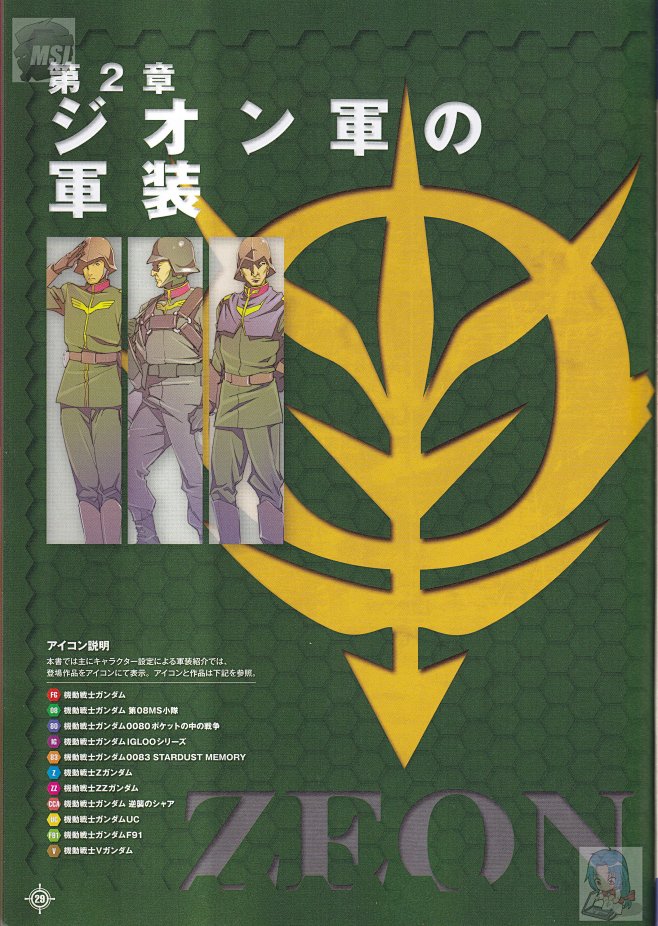 29gundam机动战士高达宇宙世纪军装原画大合集