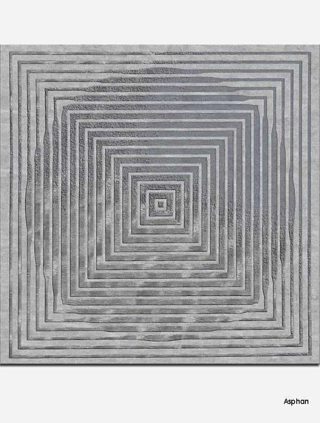 新中式浅灰色回字形图案地毯贴图