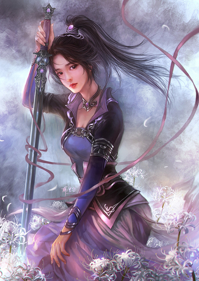 布言空人物插画司空琪画江湖之杯莫停人物作者布言空微博捡耗子的布言