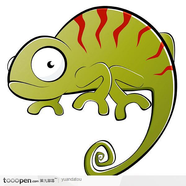 可爱的卡通蜥蜴