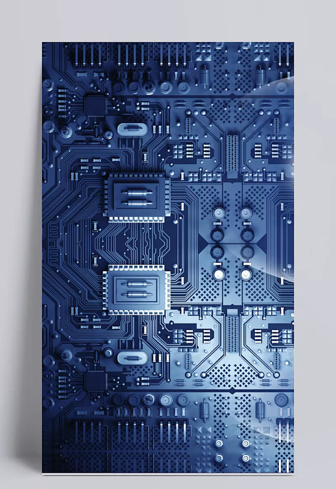 科幻h5背景科技科幻电路板芯片科技感h5背景h5科技风高科技商务