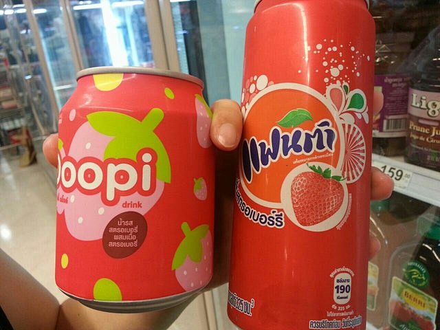 topmarket草莓味的芬达色素和糖精不要钱了