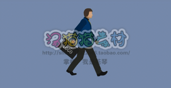flash动态人物源文件表情正面侧面背面行走会动走路角色逐帧动画
