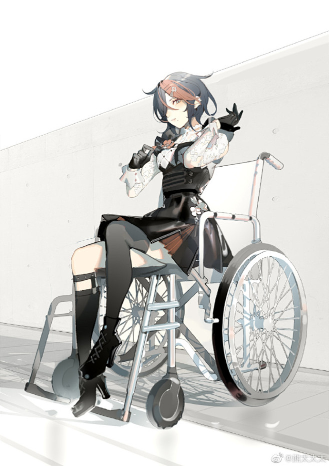 动漫中的轮椅少女图片