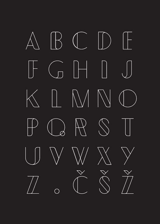 英文字体手绘设计手写26个字母