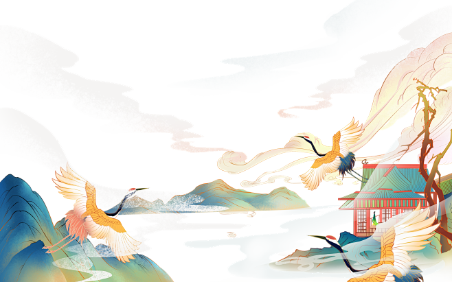 国潮凤凰手绘国风