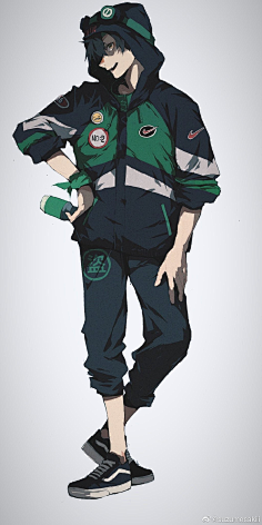 动漫男全身