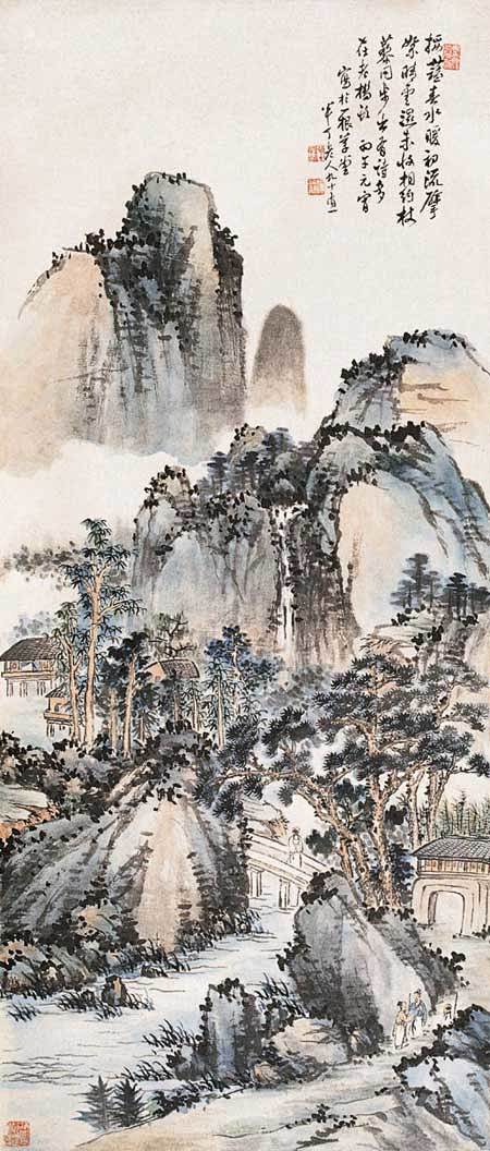 陈半丁山水画欣赏