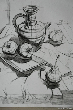 静物/黑白灰-花瓣网|陪你做生活的设计师 | 静物素描