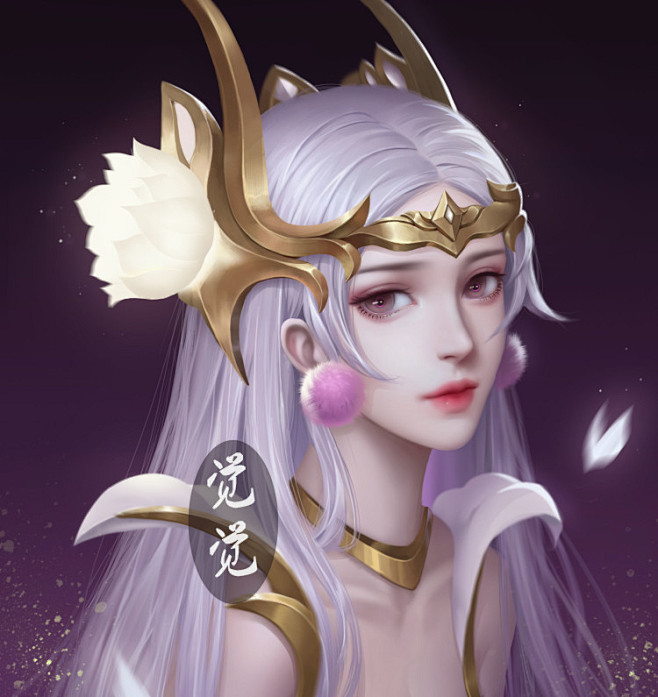 王者荣耀同人貂蝉星元皮肤原画厚涂中国风古风御姐头像