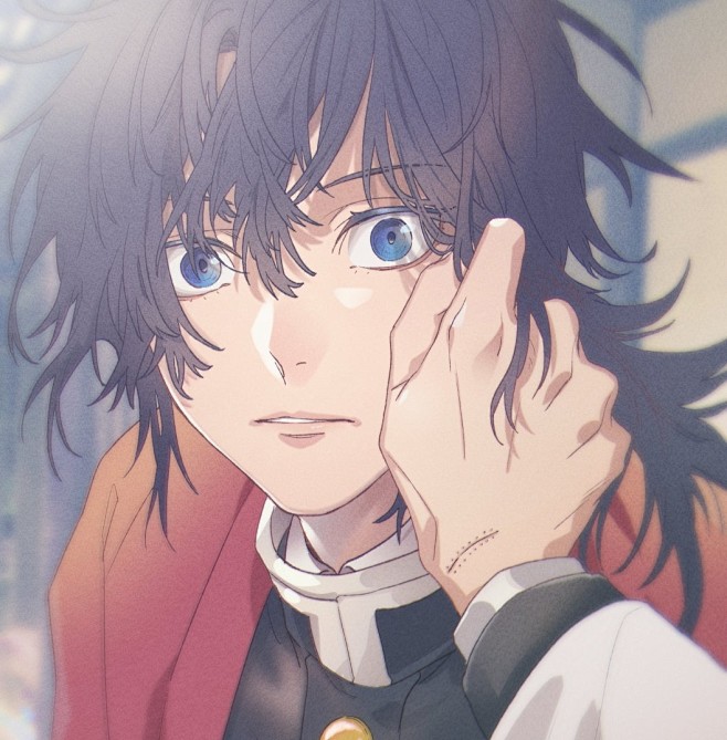 鬼灭之刃# 錆義 「伸手摸头发」画师:.