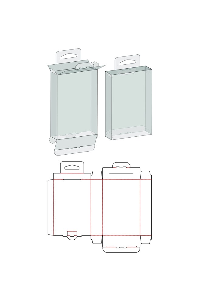 时尚甜品纸箱刀模包装盒展开图众图网