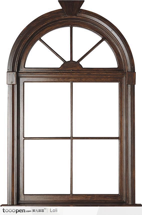 圆顶木质窗户