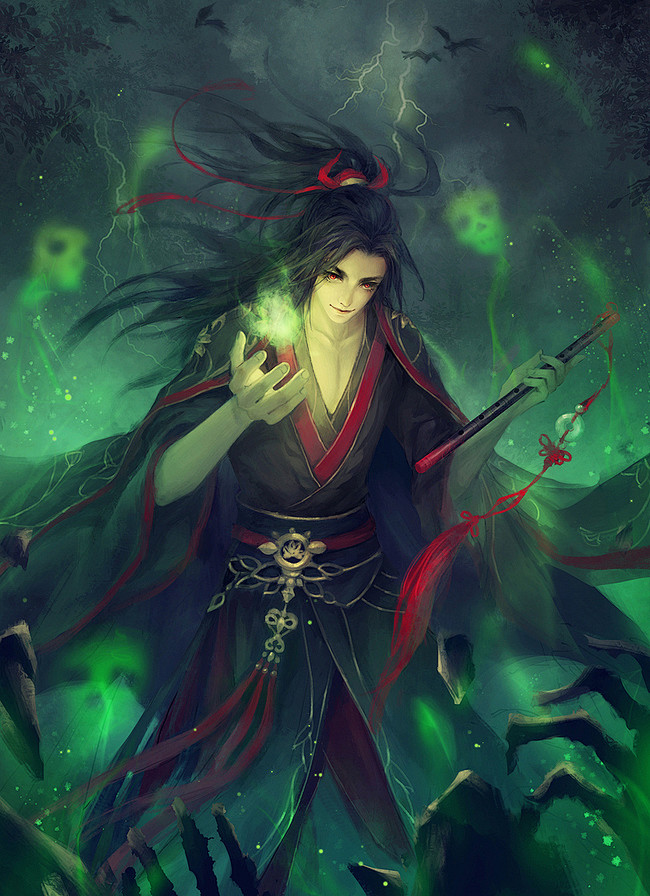 魔道祖师魏无羡同人图插画壁纸夷陵老祖魏无羡半次元