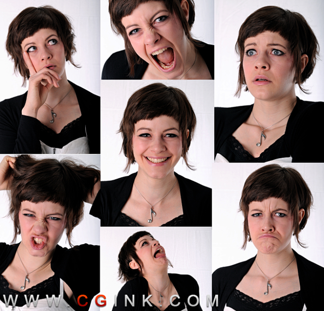 2000个艺用人体之面部表情人物表情五官练习必备参考素材书籍照片素材