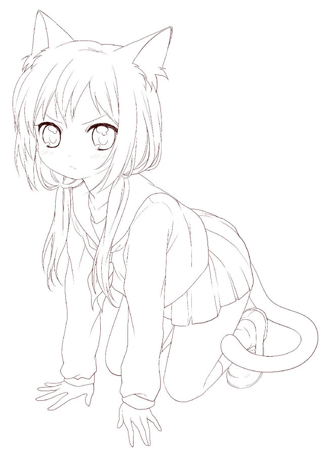 关于线稿初学者可以先练习描线临摹一起来练吧