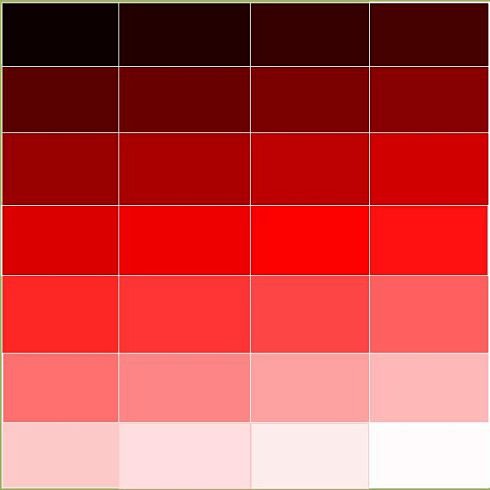 转载色卡红色系