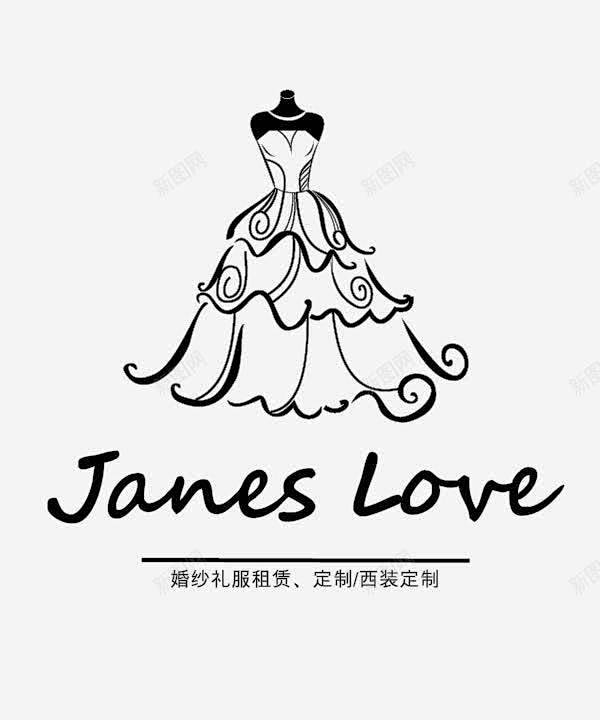 婚纱礼服logo图标创意素材