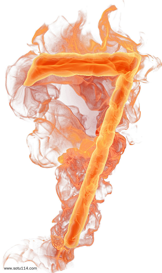 数字7火焰特效字