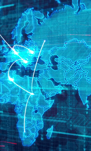 炫酷动态蓝色科技星空高端大气商务邀请函会议会展h5微场景制作易企秀