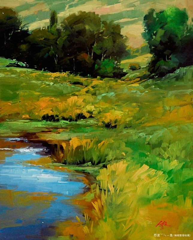 风景粉彩画
