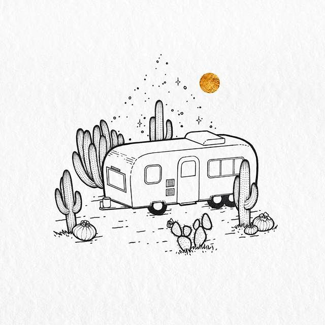 一组针管笔画的手绘作品画面简单但很精致欢迎收藏哦