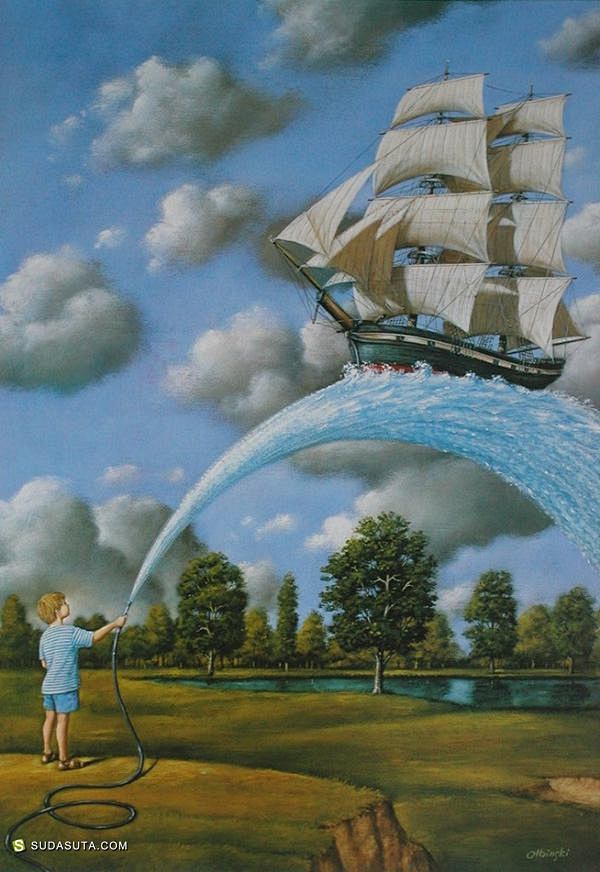 rafal olbinski 超现实主义绘画艺术欣赏