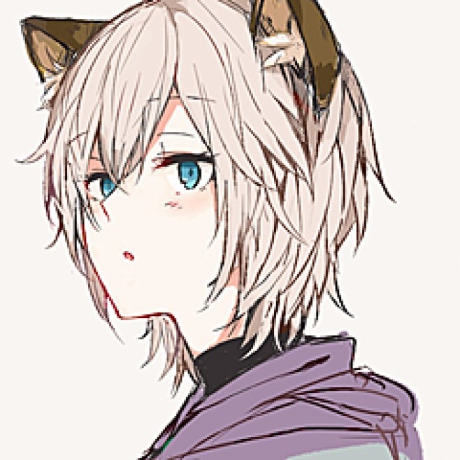 萌系动漫头像猫耳少年正太