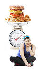 [美工云]营养膳食瑜伽健身专题合成PSD海报_模特免抠PNG：