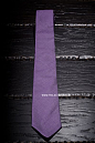 淡紫色 棉质 男士领带