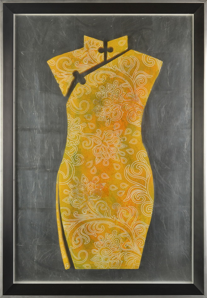 系列明圣十三玻璃裂彩花裙系列编号lchq001尺寸660x960材质纯手绘钢化