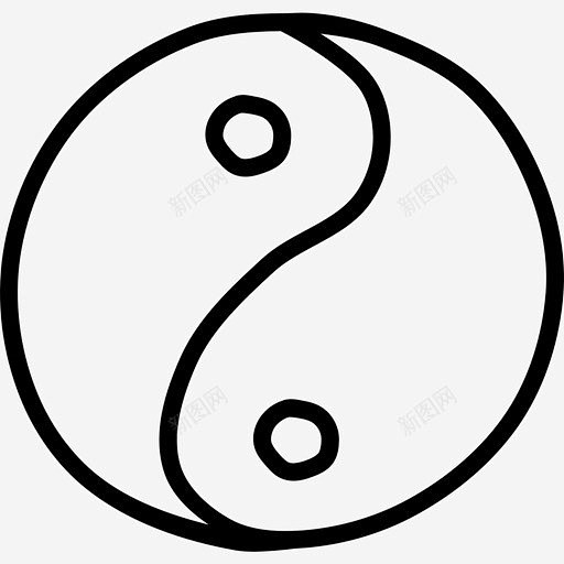 阴阳平衡概念图标 标识 标志 ui图标 设计图片 免费下载 页面网页 平