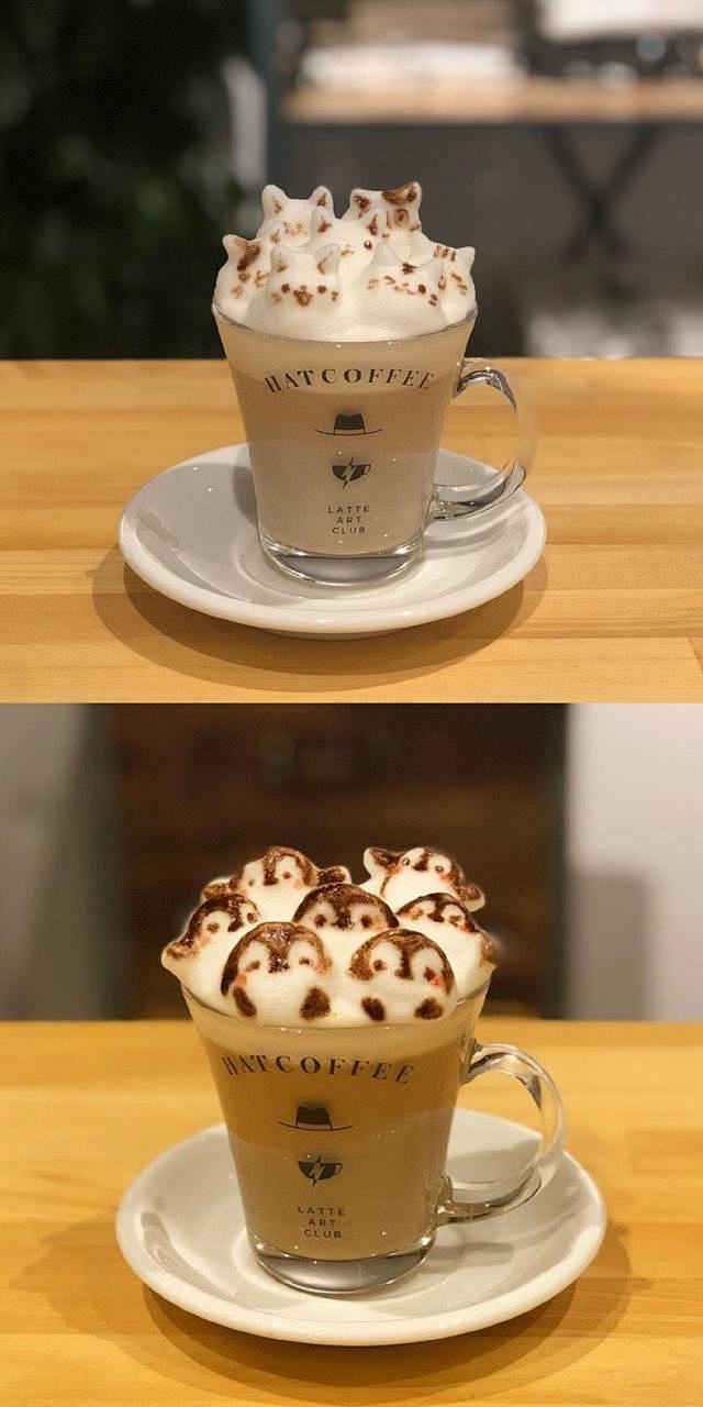 满足你的少女心日本浅草3d立体拿铁咖啡专门店