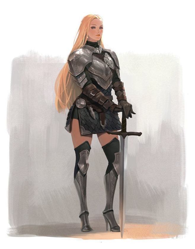 女战士画集编号987游戏cg手绘插画游戏原画千画网588artcom