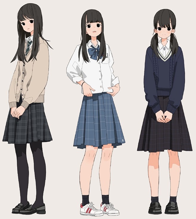 kumanoikuma日本专门画女子高中校服的插画师