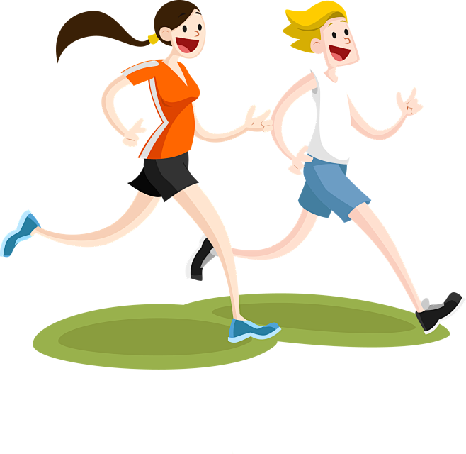 卡通跑步男女2