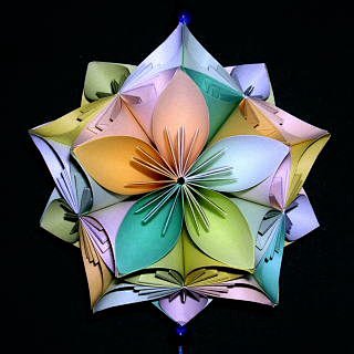 冬樱花纸球花的制作教程用纸做手工立体高难度手工折纸手工折纸灯笼