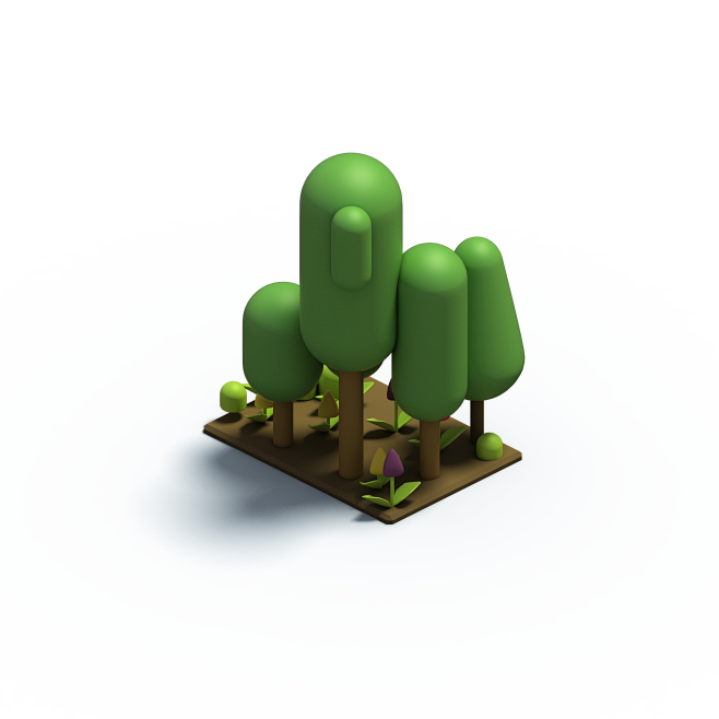 c4d树木与植物3d立体模型