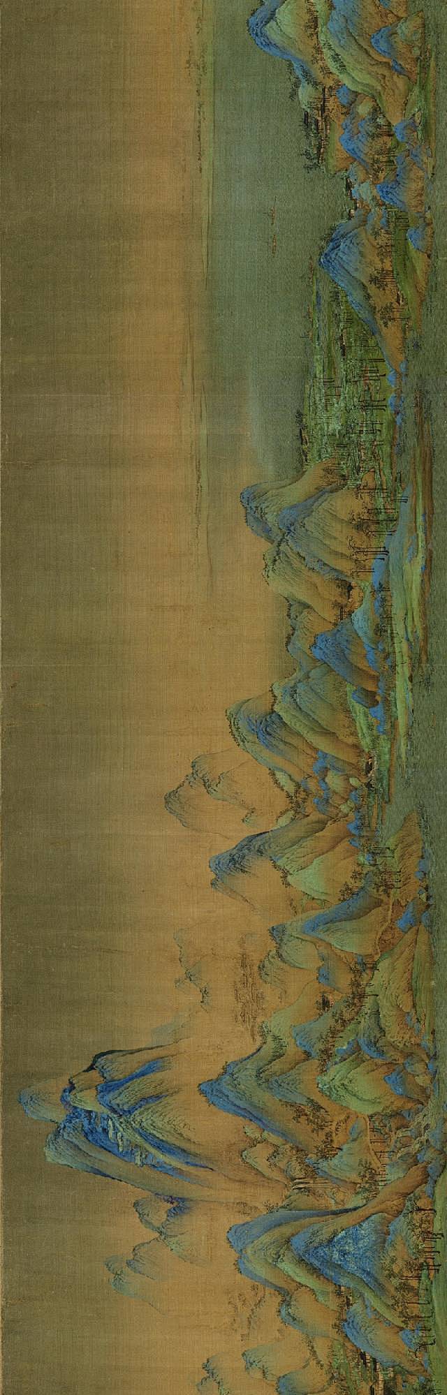 上有没有太阳千里江山图开头8米画卷怎么画古代中国古代画卷宋朝版图