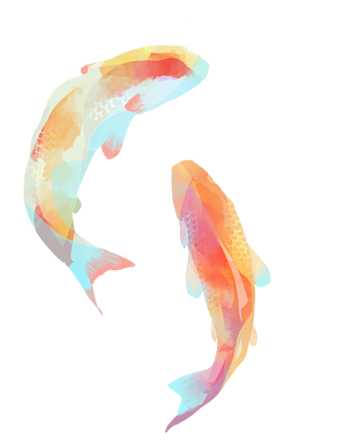 手绘鱼矢量