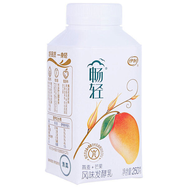 伊利畅轻风味发酵乳燕麦芒果酸奶250g2件起售