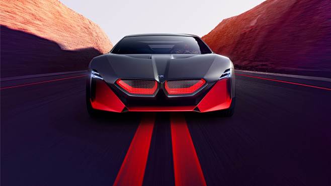 kidney grill is located close to the ground in the bmw vision m